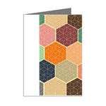 Abstract Hex Hexagon Grid Pattern Honeycomb Mini Greeting Cards (Pkg of 8) Right