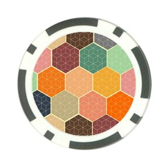 Abstract Hex Hexagon Grid Pattern Honeycomb Poker Chip Card Guard by Proyonanggan