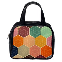 Abstract Hex Hexagon Grid Pattern Honeycomb Classic Handbag (one Side) by Proyonanggan