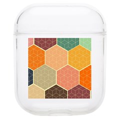 Abstract Hex Hexagon Grid Pattern Honeycomb Soft Tpu Airpods 1/2 Case by Proyonanggan