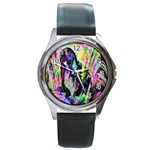 In Orbit Prismatic Round Metal Watch Front