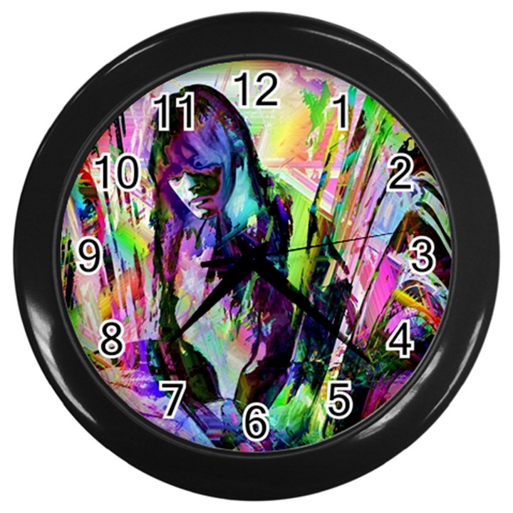 In Orbit Prismatic Wall Clock (Black)