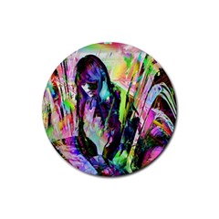 In Orbit Prismatic Rubber Coaster (round) by MRNStudios