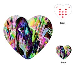 In Orbit Prismatic Playing Cards Single Design (heart) by MRNStudios