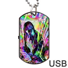 In Orbit Prismatic Dog Tag Usb Flash (one Side) by MRNStudios