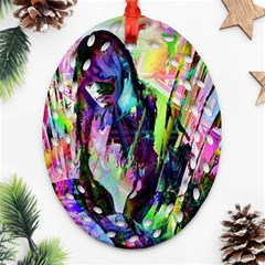 In Orbit Prismatic Oval Filigree Ornament (two Sides)