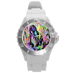 In Orbit Prismatic Round Plastic Sport Watch (l) by MRNStudios