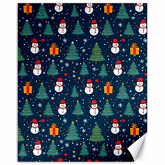 Snow Snowman Tree Christmas Tree Canvas 16  X 20  by Ravend