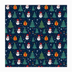 Snow Snowman Tree Christmas Tree Medium Glasses Cloth (2 Sides) by Ravend