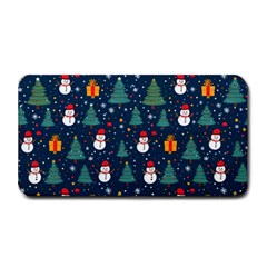 Snow Snowman Tree Christmas Tree Medium Bar Mat by Ravend