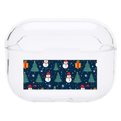 Snow Snowman Tree Christmas Tree Hard Pc Airpods Pro Case by Ravend