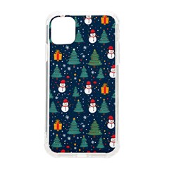 Snow Snowman Tree Christmas Tree Iphone 11 Tpu Uv Print Case by Ravend