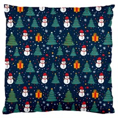 Snow Snowman Tree Christmas Tree 16  Baby Flannel Cushion Case (two Sides)