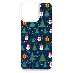 Snow Snowman Tree Christmas Tree Iphone 15 Plus Tpu Uv Print Case by Ravend