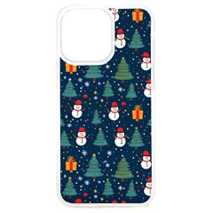 Snow Snowman Tree Christmas Tree Iphone 15 Pro Max Tpu Uv Print Case by Ravend