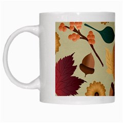 Autumn Leaves Colours Season White Mug by Ravend