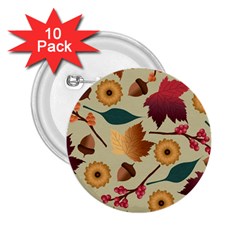 Autumn Leaves Colours Season 2 25  Buttons (10 Pack)  by Ravend