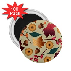 Autumn Leaves Colours Season 2 25  Magnets (100 Pack)  by Ravend