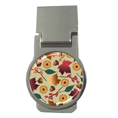 Autumn Leaves Colours Season Money Clips (round)  by Ravend