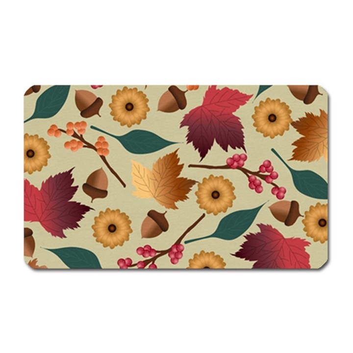 Autumn Leaves Colours Season Magnet (Rectangular)