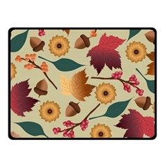 Autumn Leaves Colours Season Fleece Blanket (small) by Ravend