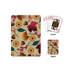 Autumn Leaves Colours Season Playing Cards Single Design (mini)