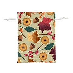 Autumn Leaves Colours Season Lightweight Drawstring Pouch (l) by Ravend