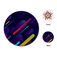 Colorful Abstract Background Playing Cards Single Design (round)