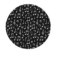 Chalk Music Notes Signs Seamless Pattern Mini Round Pill Box (pack Of 3) by Ravend