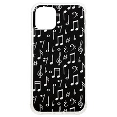 Chalk Music Notes Signs Seamless Pattern Iphone 12/12 Pro Tpu Uv Print Case by Ravend