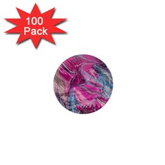 Fuchsia Waves 1  Mini Magnets (100 Pack) 