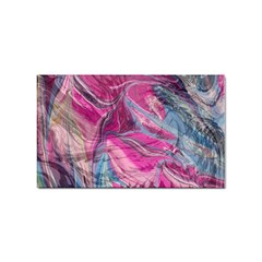 Fuchsia Waves Sticker Rectangular (100 Pack) by kaleidomarblingart