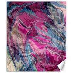 Fuchsia Waves Canvas 20  X 24  by kaleidomarblingart