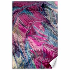 Fuchsia Waves Canvas 24  X 36  by kaleidomarblingart