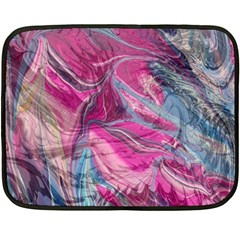 Fuchsia Waves Fleece Blanket (mini) by kaleidomarblingart