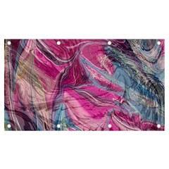 Fuchsia Waves Banner And Sign 7  X 4  by kaleidomarblingart