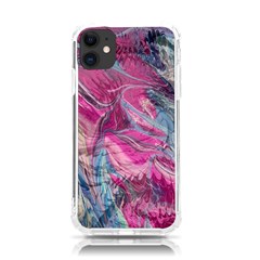 Fuchsia Waves Iphone 11 Tpu Uv Print Case by kaleidomarblingart