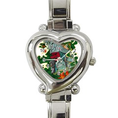 Armor Japan Maple Leaves Samurai Mask Cut Heart Italian Charm Watch by Ndabl3x