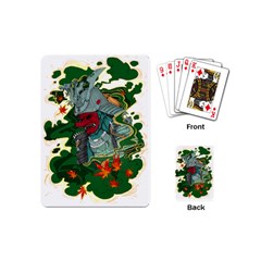 Armor Japan Maple Leaves Samurai Mask Cut Playing Cards Single Design (mini) by Ndabl3x