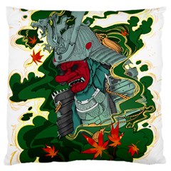 Armor Japan Maple Leaves Samurai Mask Cut Standard Premium Plush Fleece Cushion Case (two Sides) by Ndabl3x