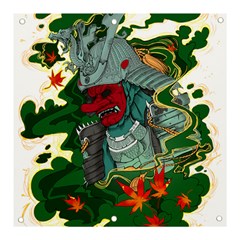 Armor Japan Maple Leaves Samurai Mask Cut Banner And Sign 3  X 3  by Ndabl3x