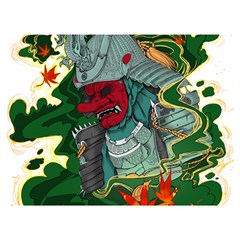 Armor Japan Maple Leaves Samurai Mask Cut Two Sides Premium Plush Fleece Blanket (baby Size) by Ndabl3x