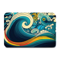 Waves Ocean Sea Abstract Whimsical Abstract Art 3 Plate Mats by Ndabl3x