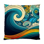 Waves Ocean Sea Abstract Whimsical Abstract Art 3 Standard Cushion Case (Two Sides) Back