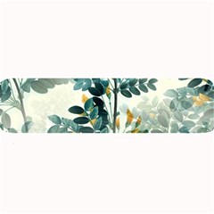 Vintage Retro Flowers Leaves Foliage Plants Large Bar Mat by Ndabl3x