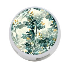 Vintage Retro Flowers Leaves Foliage Plants 4-port Usb Hub (one Side) by Ndabl3x