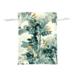 Vintage Retro Flowers Leaves Foliage Plants Lightweight Drawstring Pouch (m) by Ndabl3x