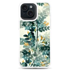 Vintage Retro Flowers Leaves Foliage Plants Iphone 15 Plus Tpu Uv Print Case