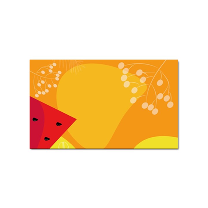 Watermelon Flower Sticker Rectangular (10 pack)