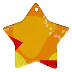 Watermelon Flower Star Ornament (two Sides) by Bedest